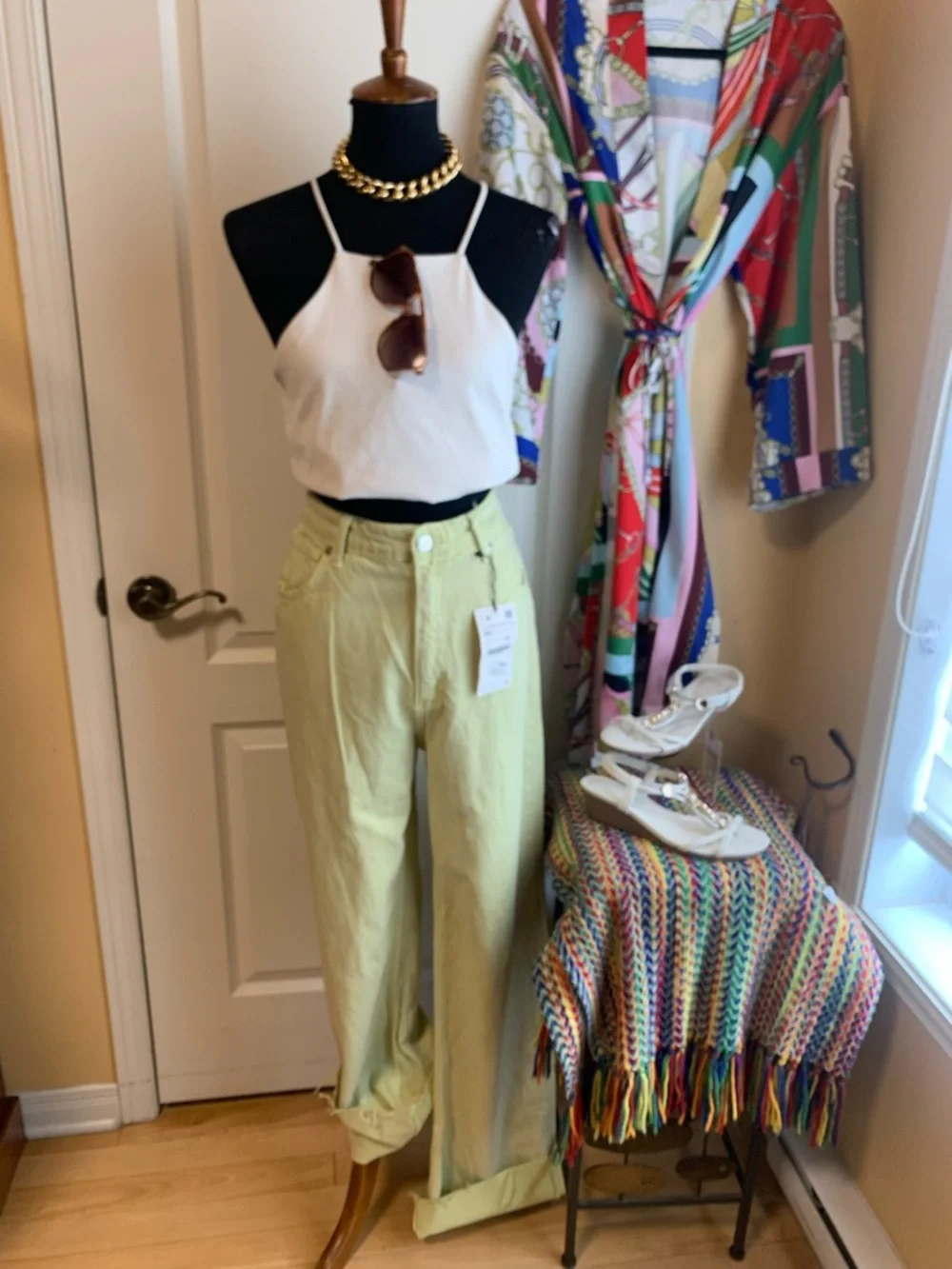 Zara NWT High-Waist Wide-Leg Pants TALL - Picture 2 of 11